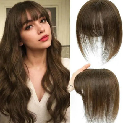 🔥Human Hair Topper with Bangs | Hair Piece for Thinning Hair