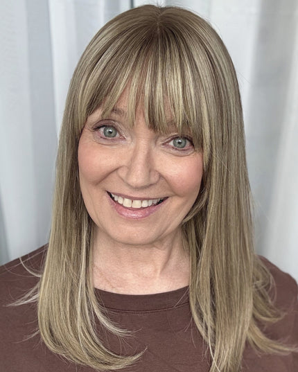 🔥Human Hair Topper with Bangs | Hair Piece for Thinning Hair