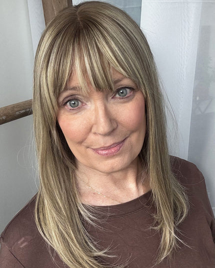 🔥Human Hair Topper with Bangs | Hair Piece for Thinning Hair