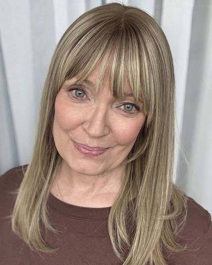 🔥Human Hair Topper with Bangs | Hair Piece for Thinning Hair