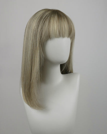 🔥Human Hair Topper with Bangs | Hair Piece for Thinning Hair