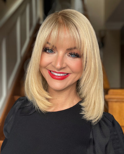 🔥Human Hair Topper with Bangs | Hair Piece for Thinning Hair