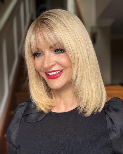 🔥Human Hair Topper with Bangs | Hair Piece for Thinning Hair